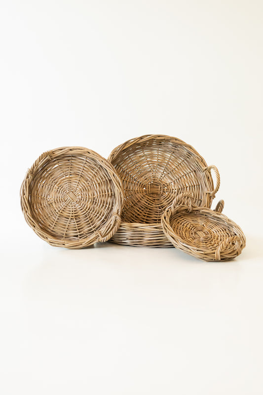 Rattan Round Tray - Basketly