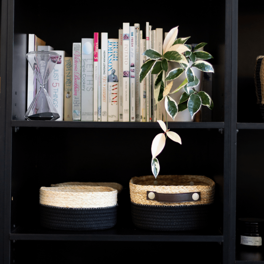 Black Organizer Three Piece Basket Set - Basketly