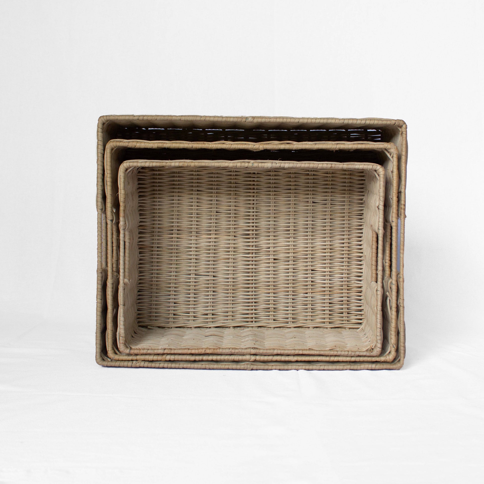 Wicker Shallow Storage Basket
