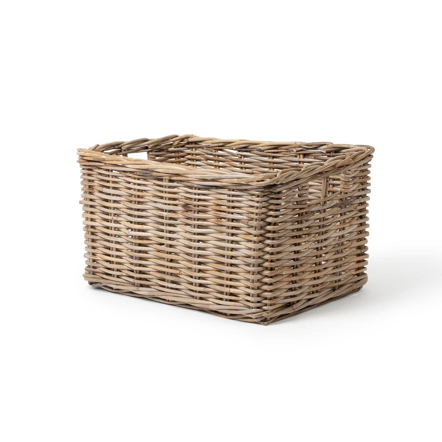 Rattan Rectangle Basket Kubu Grey