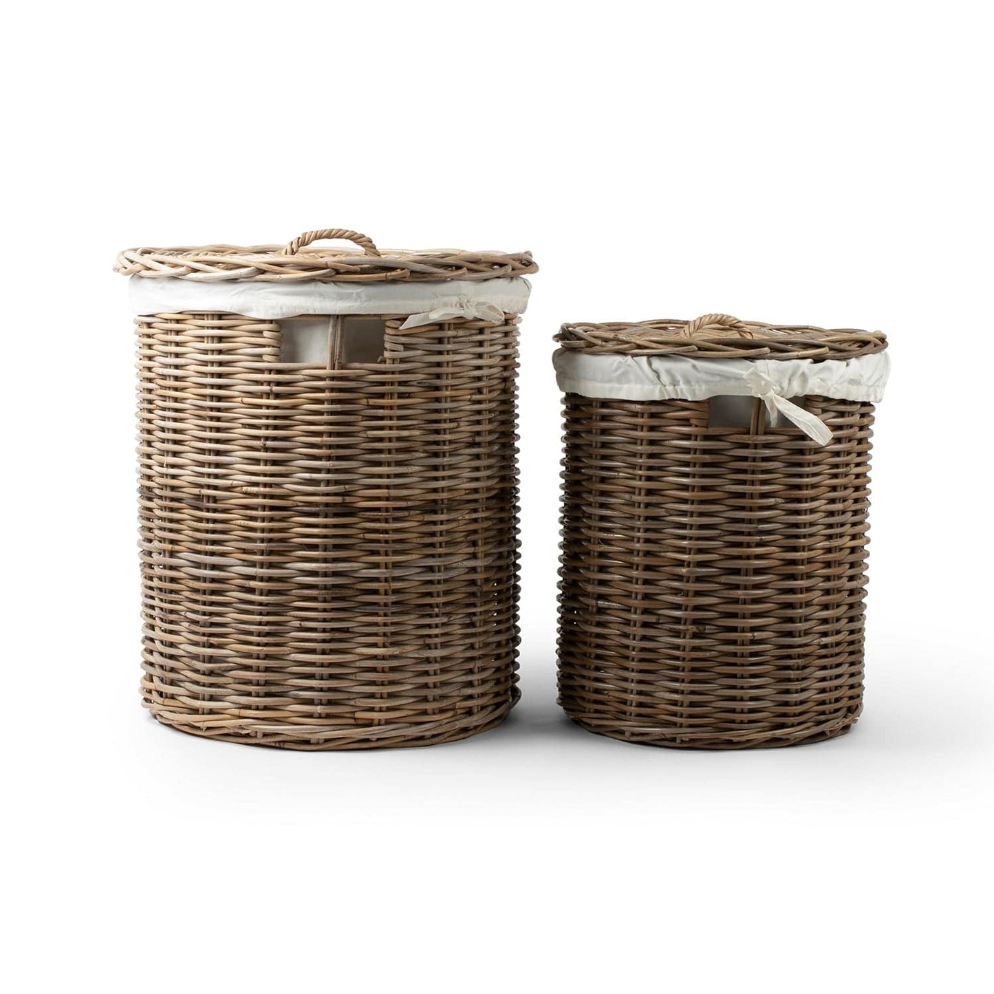 Rattan Laundry Baskets with Lids and Linen Inner Bag