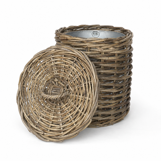 Rattan Round Basket with Lid