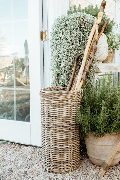 Rattan Round Umbrella Stand - Basketly