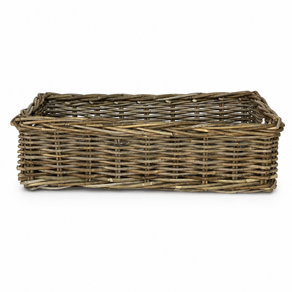 Long Rectangular Rattan Storage Baskets