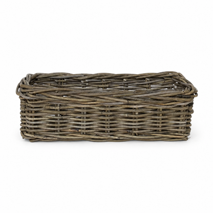 Long Rectangular Rattan Storage Baskets