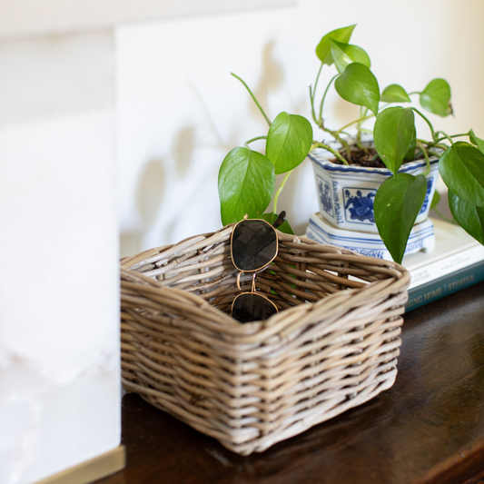 Mini Rattan Square Baskets