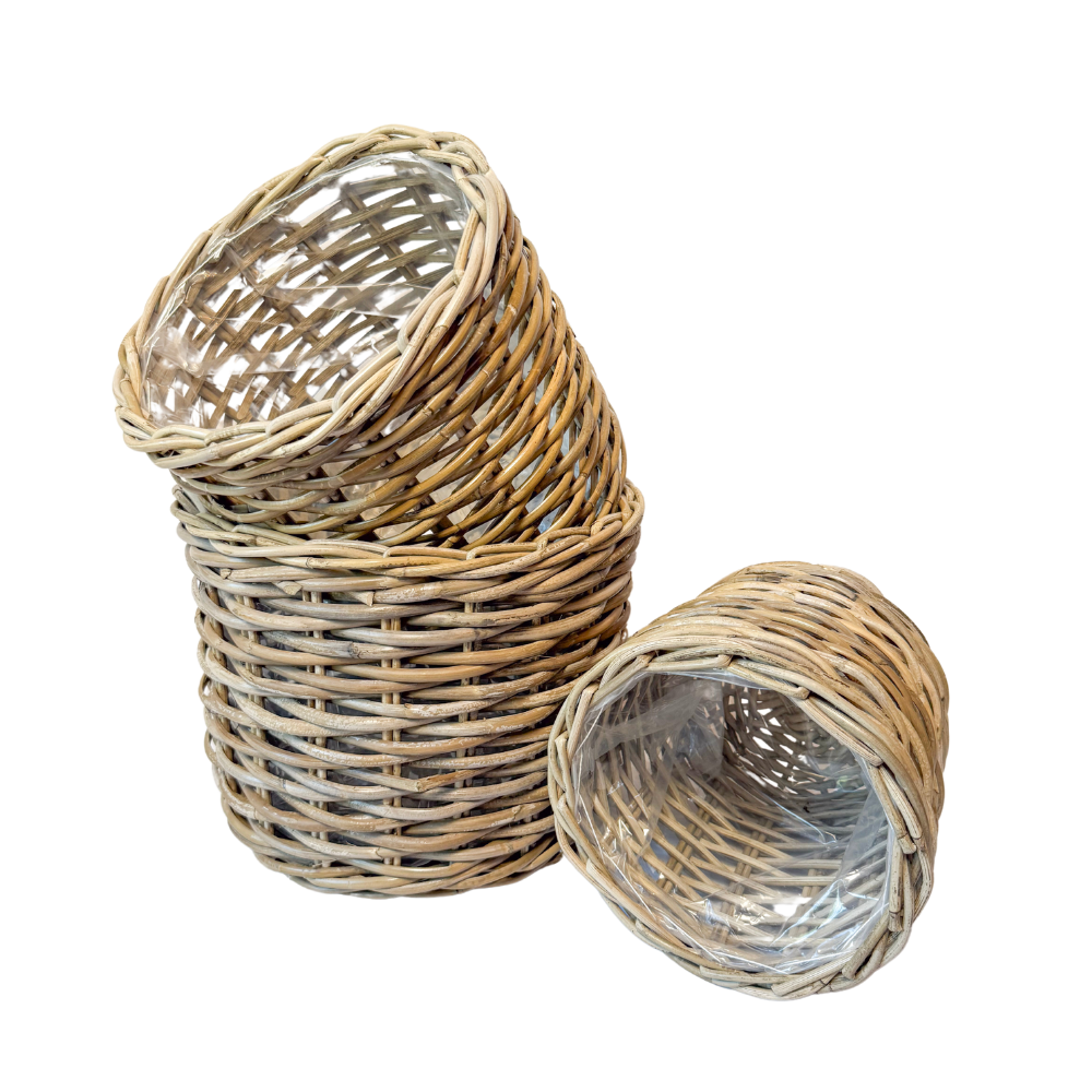 Rattan Planter Basket Set