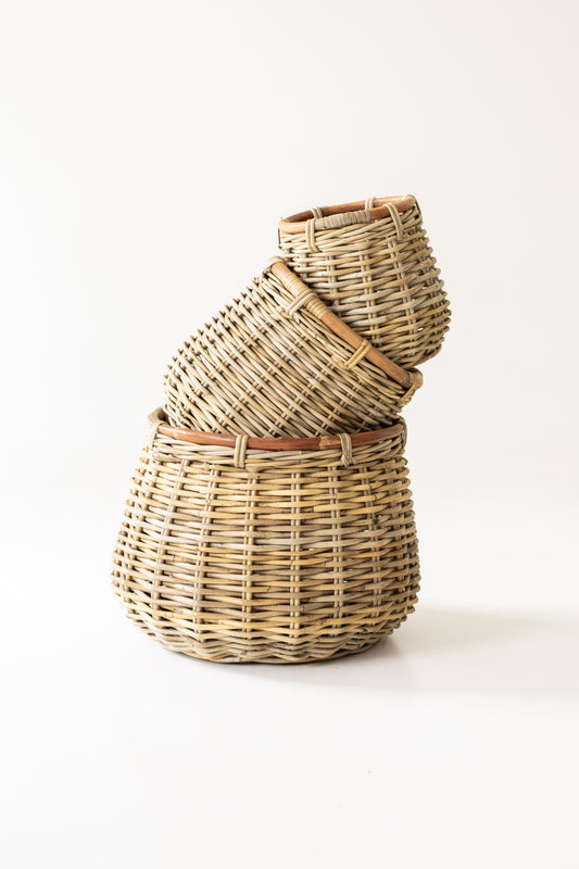 Rattan Stout Round Basket