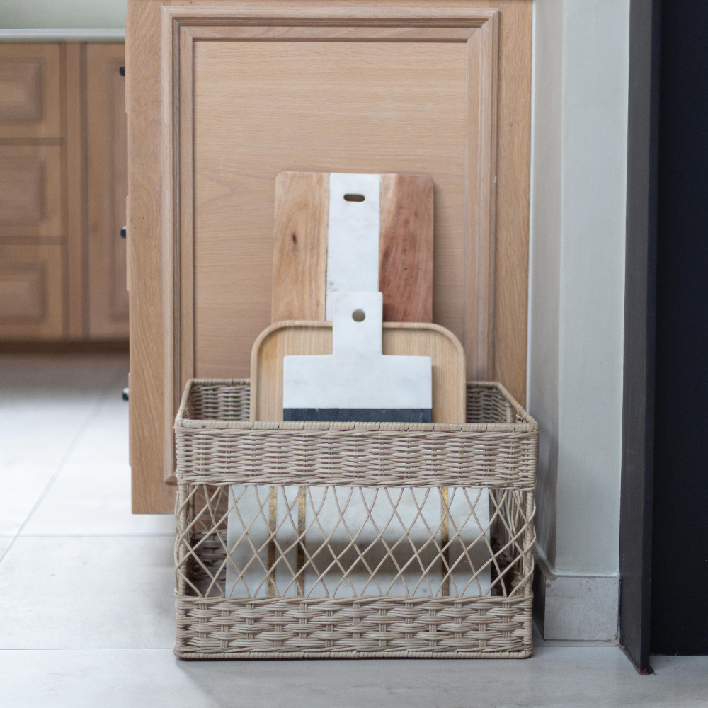 Wicker Open Weave Basket - Basketly