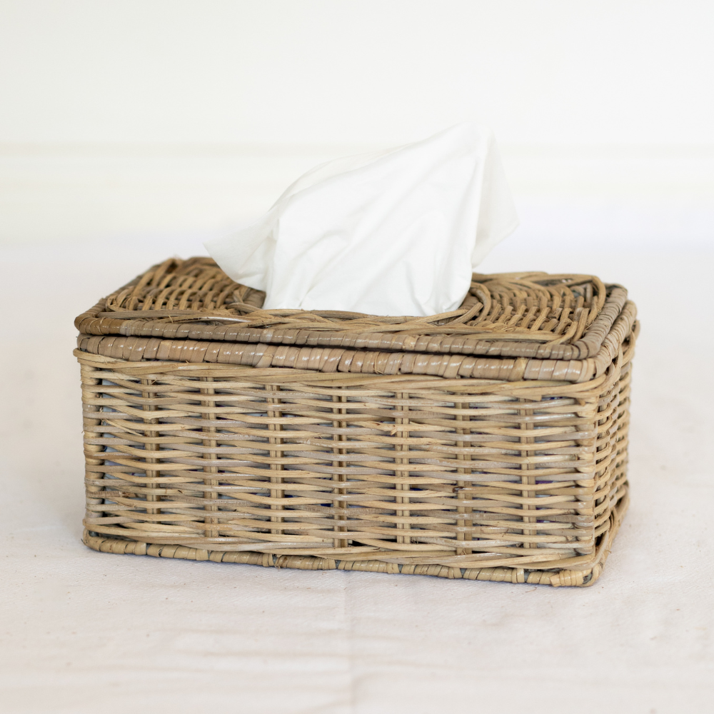 Rattan Tissue Box