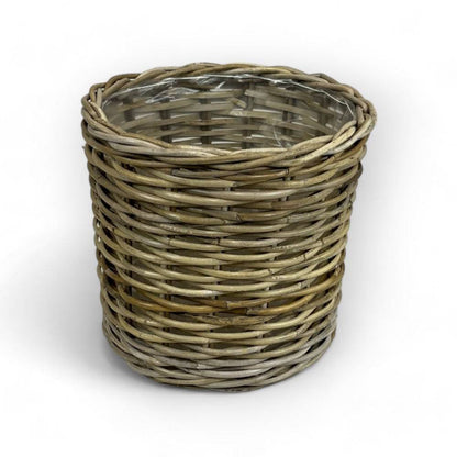 Small Rattan Planter Basket with Plastic Inner