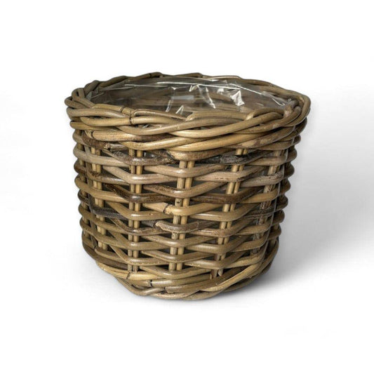 Rattan Flower Pot Basket with Plastic Inner