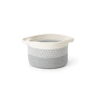 Small Grey Ombré Cotton Storage Basket