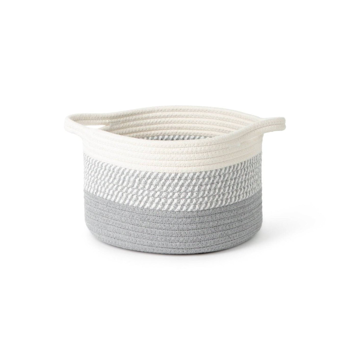 Medium Grey Ombré Cotton Storage Basket