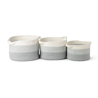 Grey Ombré Cotton Storage Basket