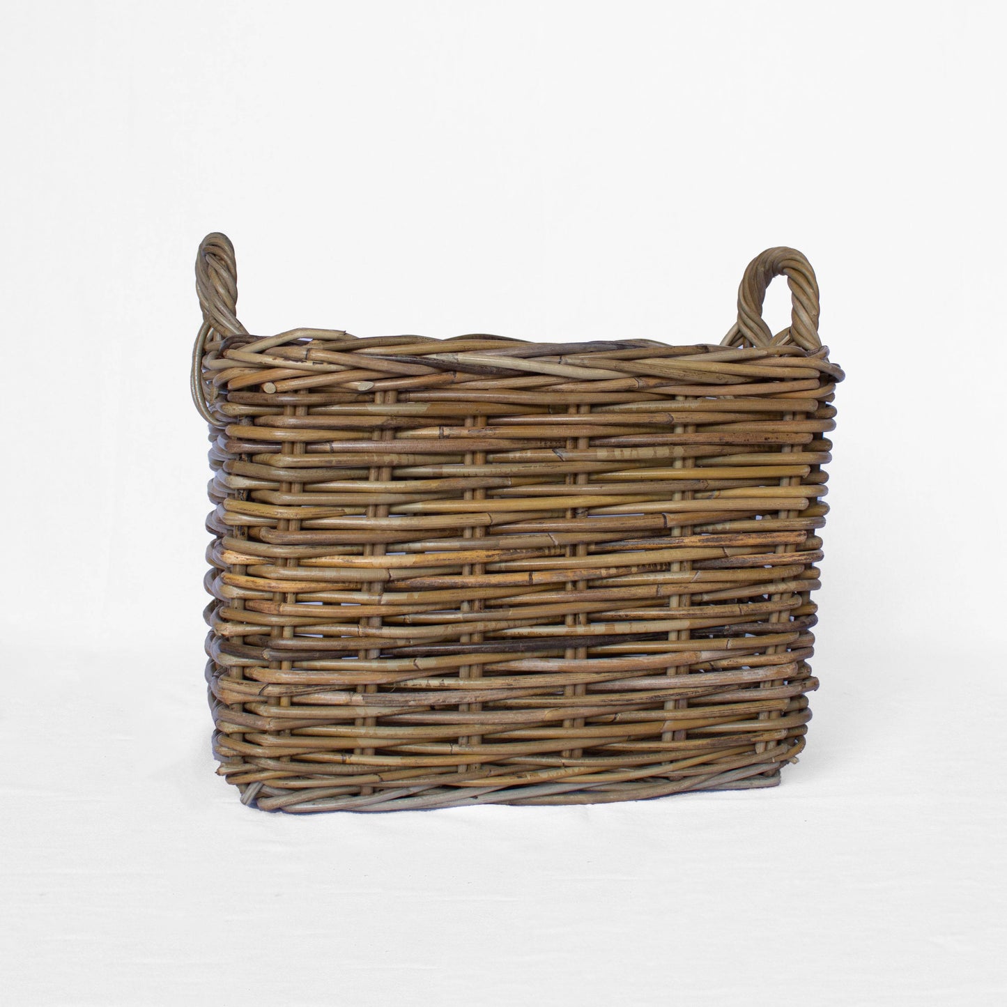 Rattan Rectangle Storage Basket with Handles