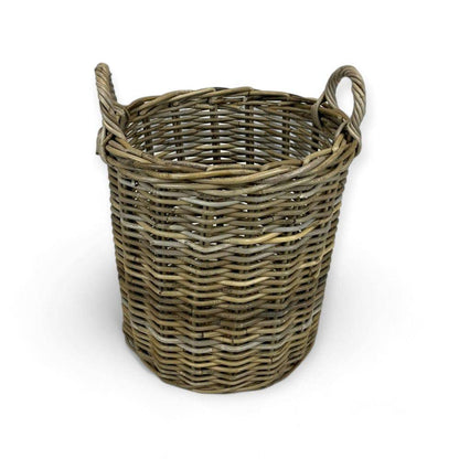 Tall Rattan Round Kubu Grey