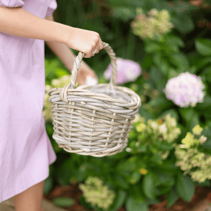 Traditional Rattan Flower Girl Basket