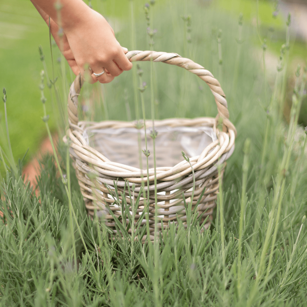 Traditional Rattan Flower Girl Basket