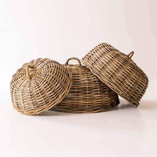 Rattan Cloche Dome Food Cover