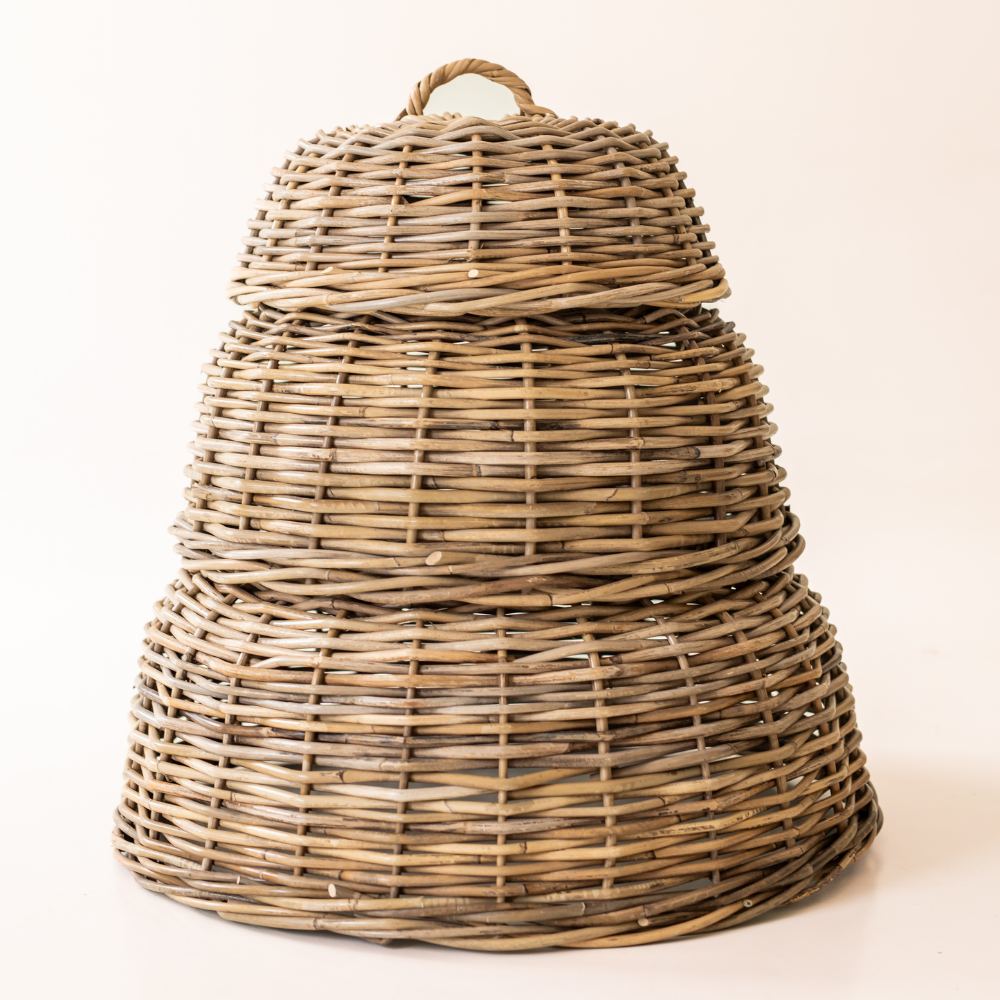 Rattan Cloche Dome Food Cover