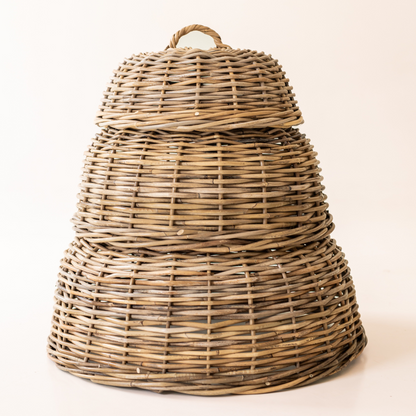 Rattan Cloche Dome Food Cover