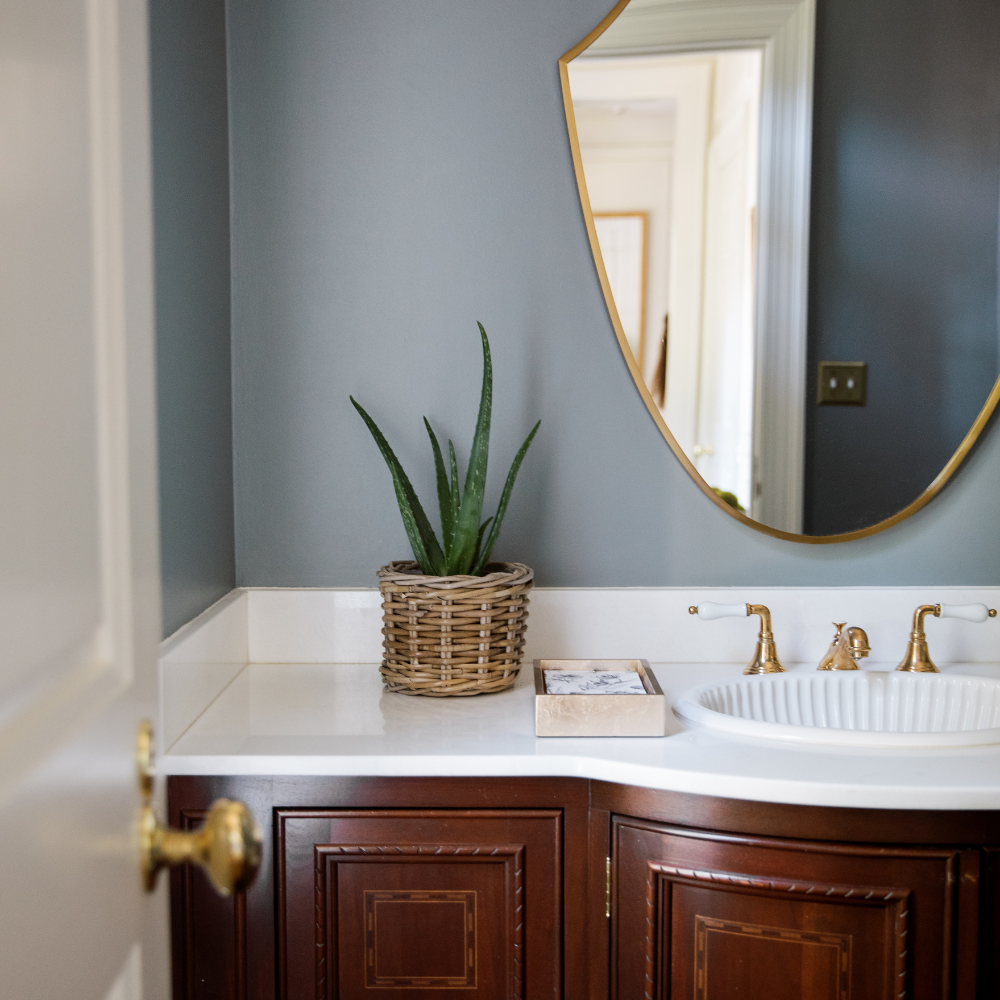 Rattan Flower Pot Basket with Plastic Inner