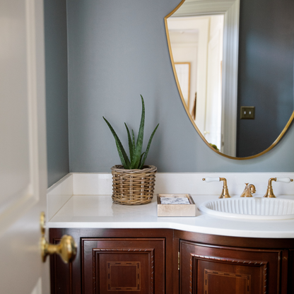 Rattan Flower Pot Basket with Plastic Inner