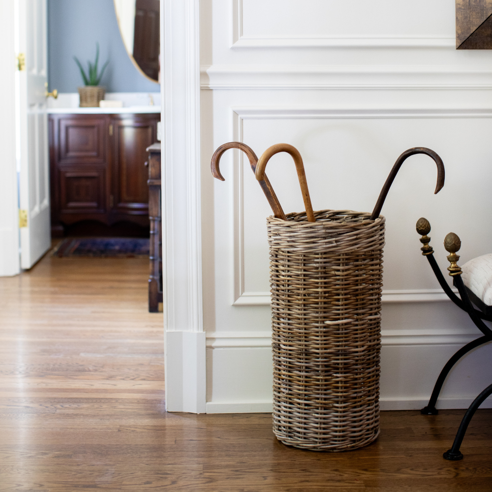 Rattan Round Umbrella Stand - Basketly