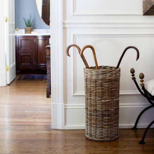 Rattan Round Umbrella Stand