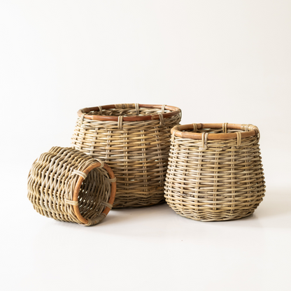 Rattan Stout Round Basket