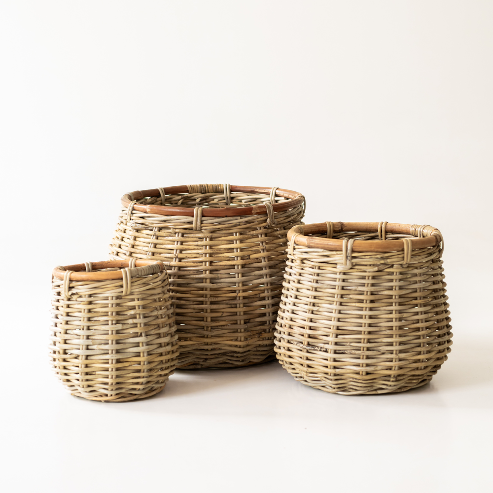 Rattan Stout Round Basket